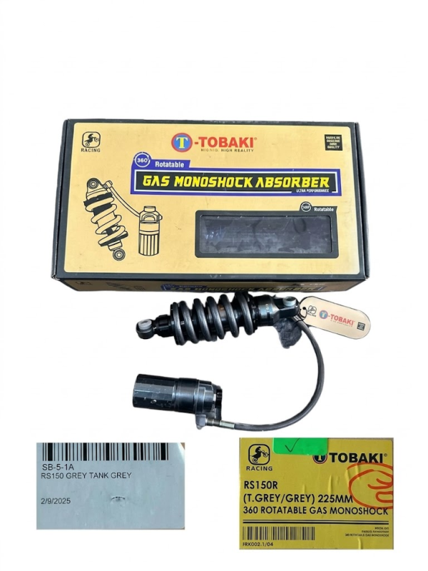 TOBAKI MONOSHOCK WITH TANK (225MM) RS150 GREY TANK GREY APPAFAOP