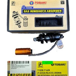 TOBAKI GAS MONOSHOCK RACING Y15/Y16 BLACK TANK GOLD ARGAFAAG