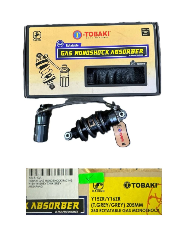 TOBAKI GAS MONOSHOCK RACING Y15/Y16 GREY TANK GREY ARGAFAAG