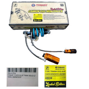TOBAKI LIMITED EDITION CANNON GAS MONOSHOCK Y15ZR BLUE/GOLD NDPAFGGP