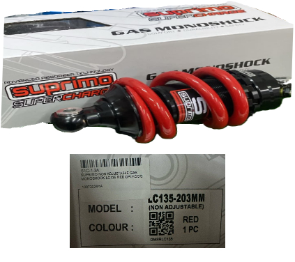 SUPRIMO NON ADJUSTABLE GAS MONOSHOCK LC135 RED DPLHOOG