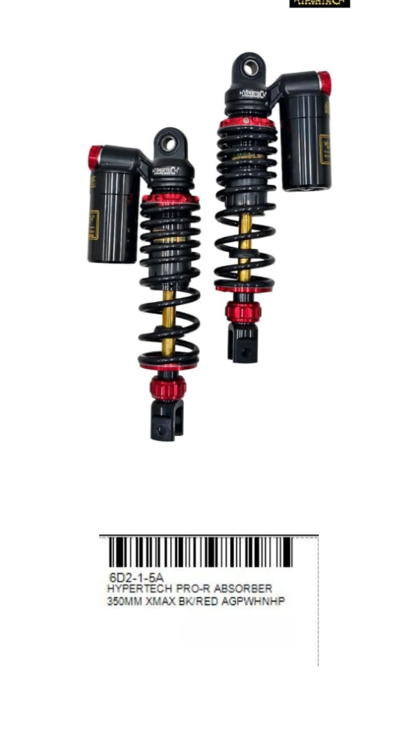 HYPERTECH PRO-R ABSORBER 350MM XMAX BK/RED AGPWHNHP