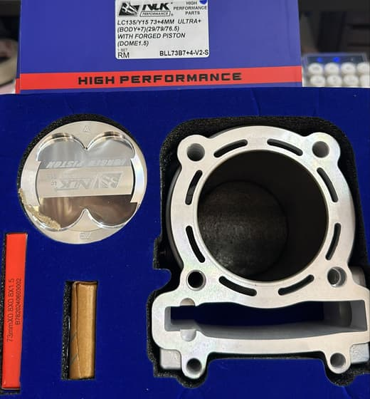 LC135 63MM S1 TWO SUPERBLOCK HIGH COMP 2.5MM FORGED PISTON SET 73+8MM