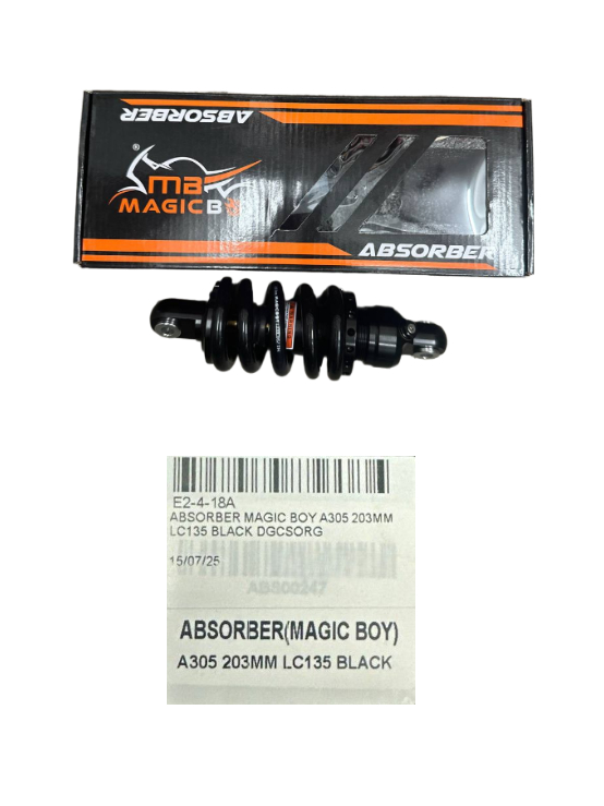 ABSORBER MAGIC BOY A305 203MM LC135 BLACK DGCSORG