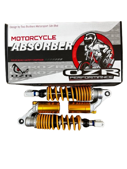 OZR XMAX 250 345MM ABSORBER W/TWO WAY ADJUSTABLE YELLOW AHGTWNNP