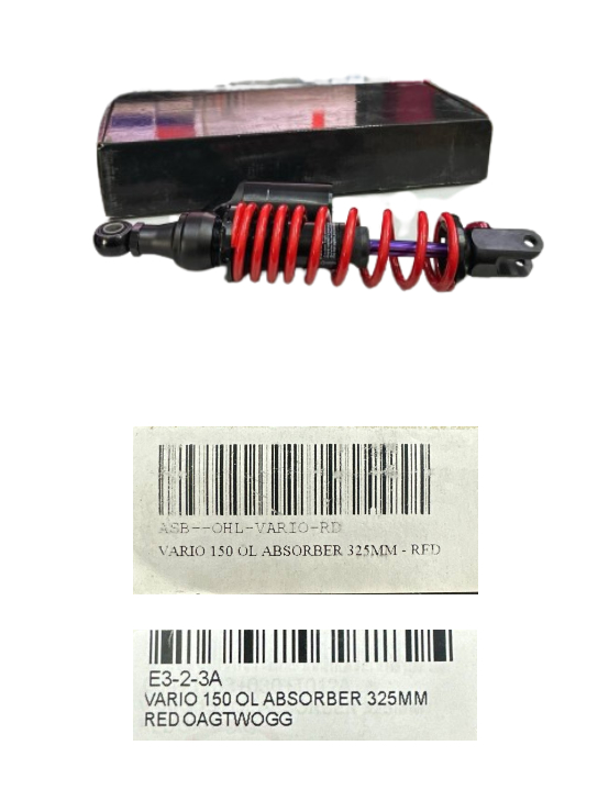 VARIO 150 OL ABSORBER 325MM RED OAGTWOGG