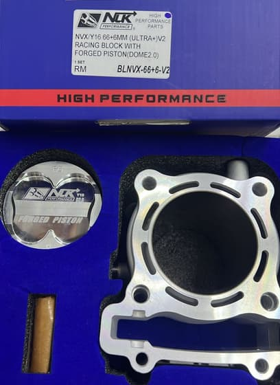 NLK RACING 66MM+6MM (ULTRA V2) PISTON DOME 2.0