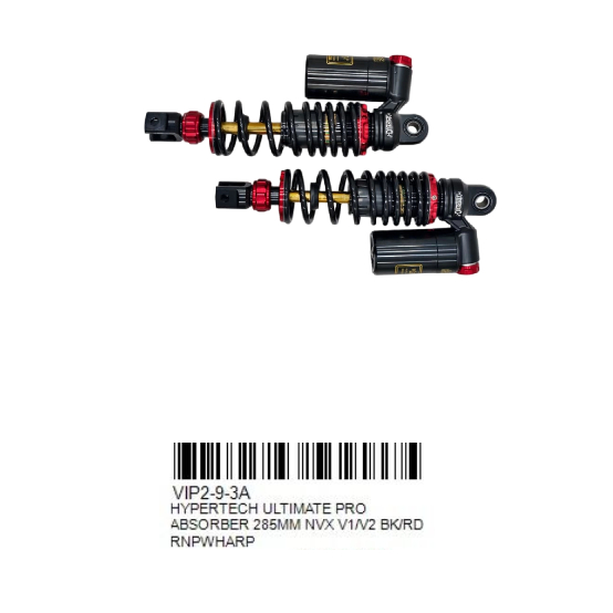 HYPERTECH ULTIMATE PRO ABSORBER 285MM NVX V1/V2 BK/RD RNPWHARP